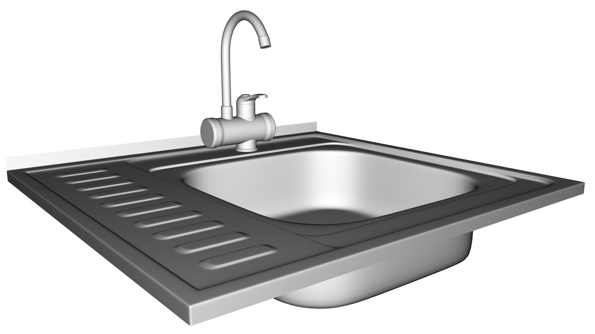 Faucet with instantaneous water heater 3D model_26