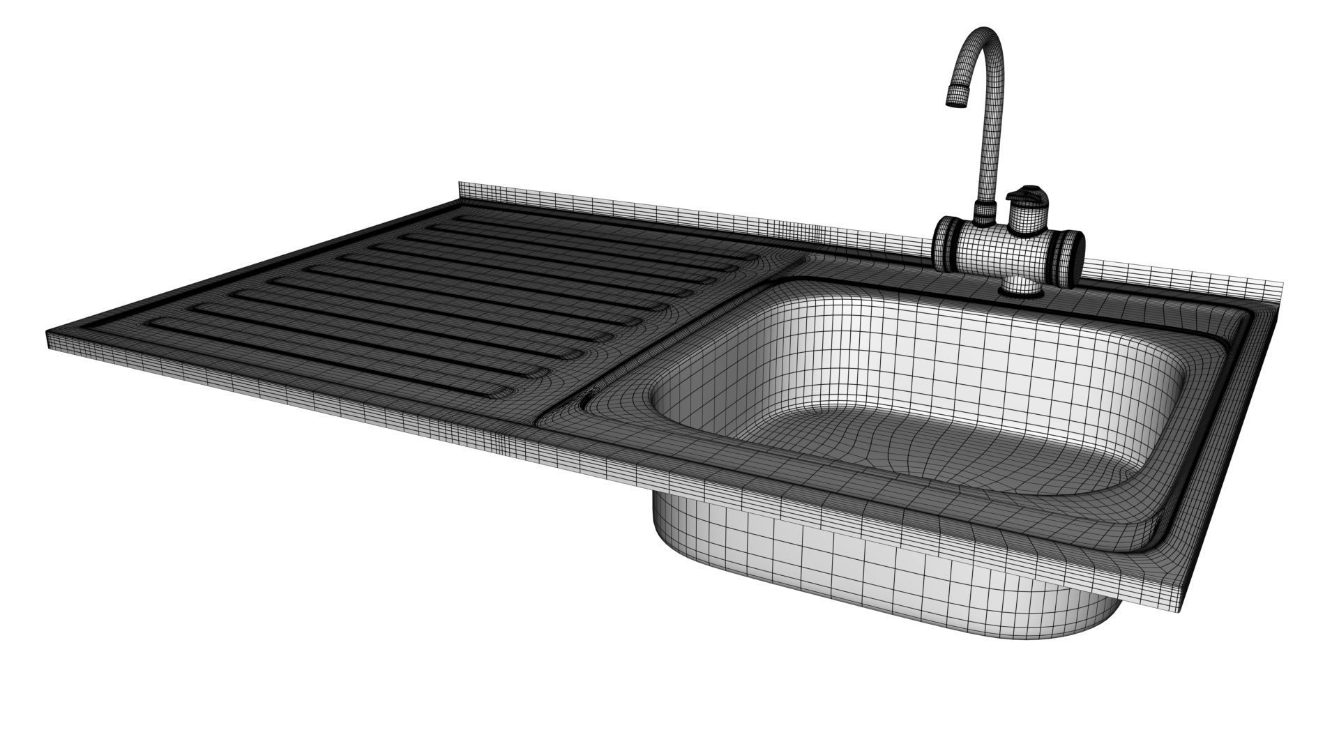 Faucet with instantaneous water heater 3D model_13