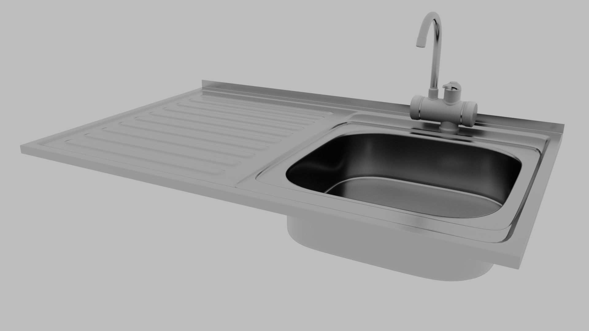 Faucet with instantaneous water heater 3D model_15