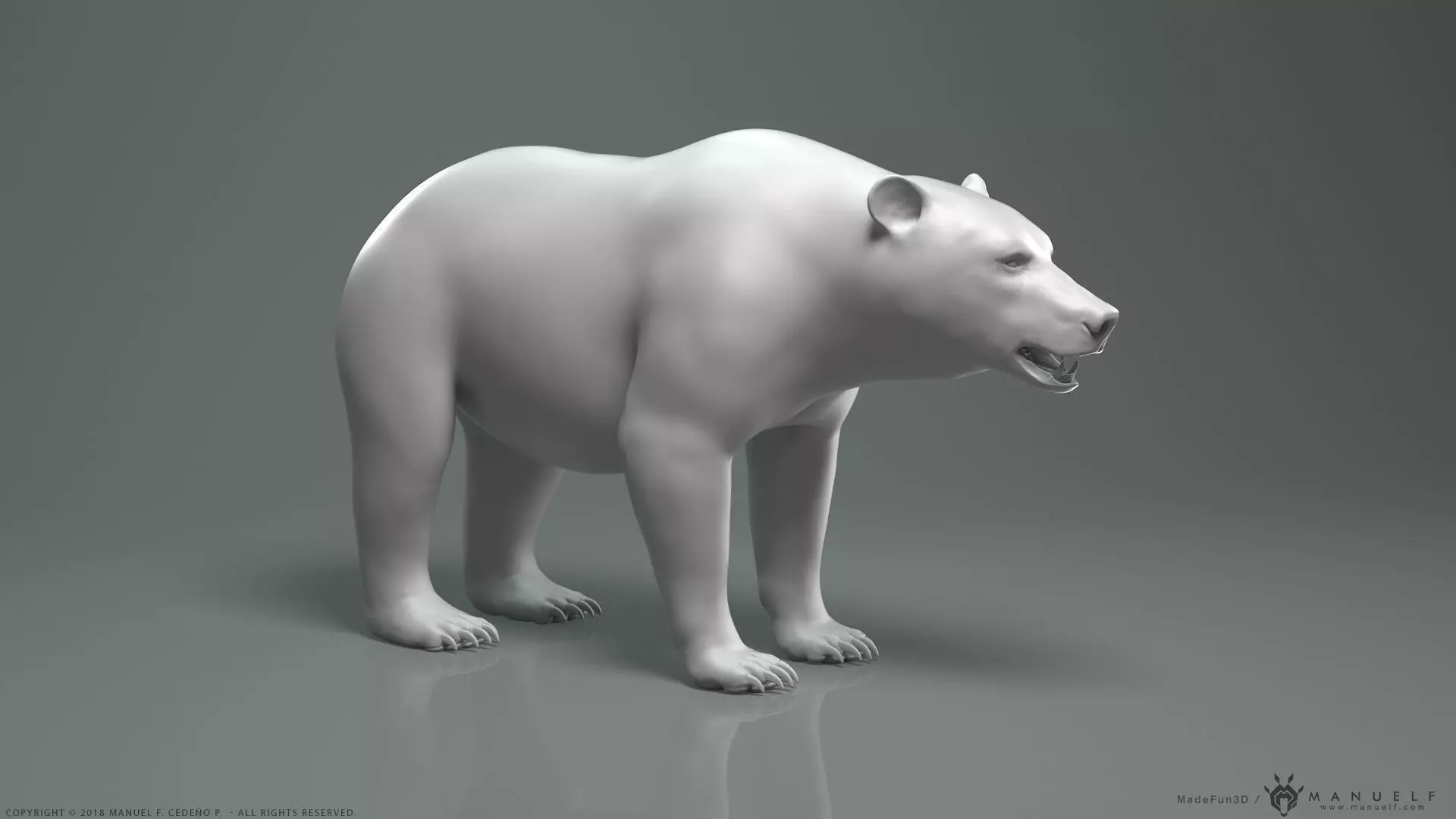 Brown Bear - Highpoly Sculpture 3D model_0