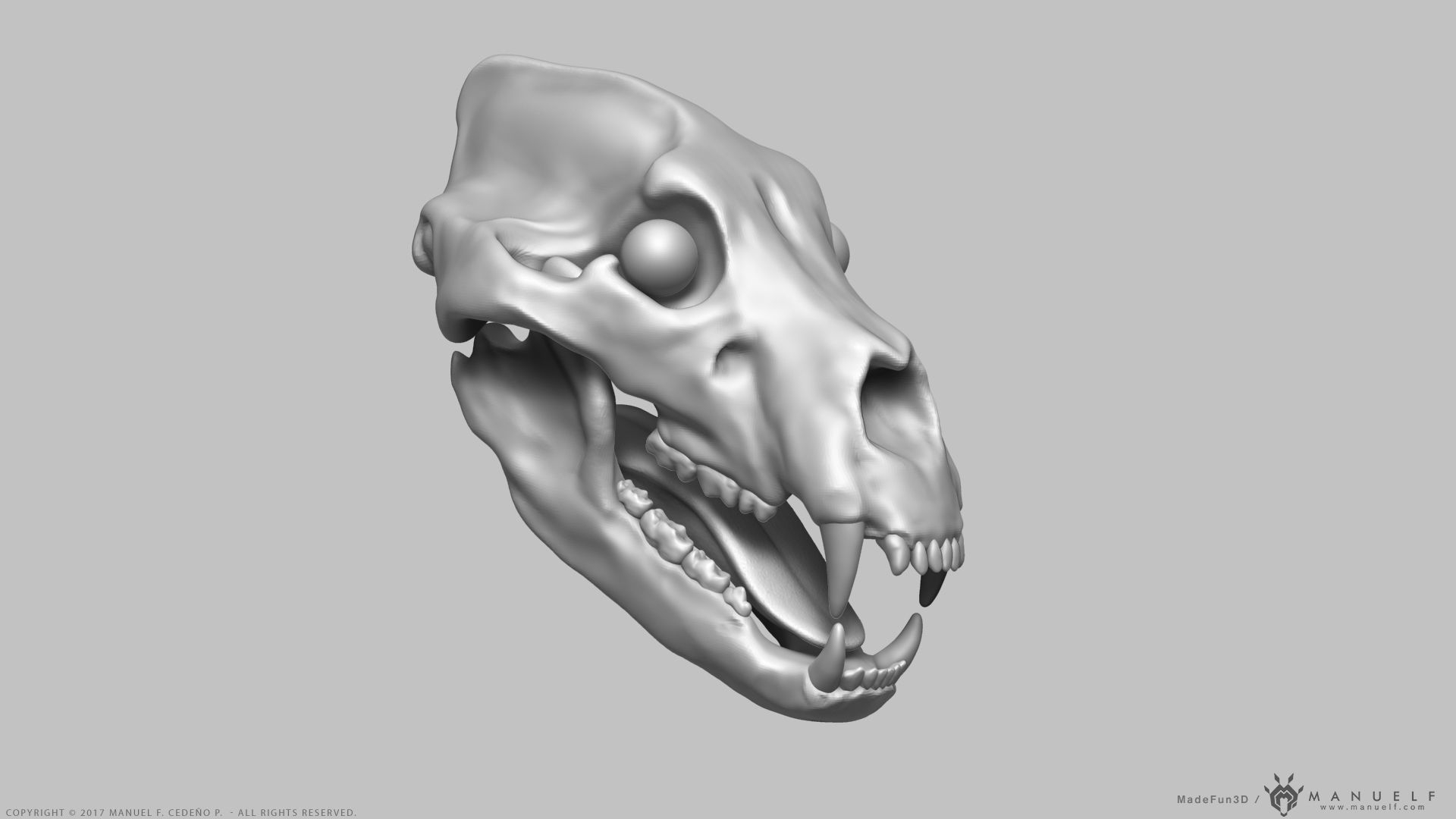 Brown Bear - Highpoly Sculpture 3D model_9