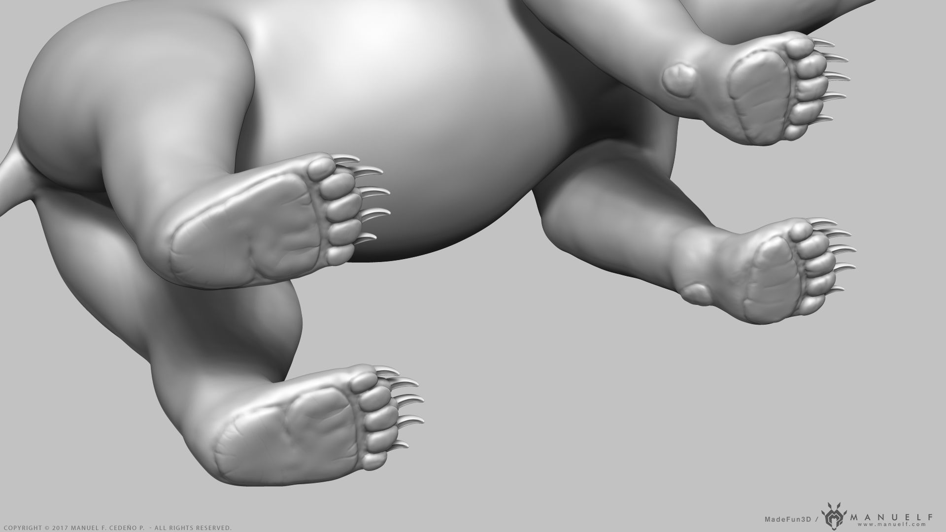 Brown Bear - Highpoly Sculpture 3D model_6