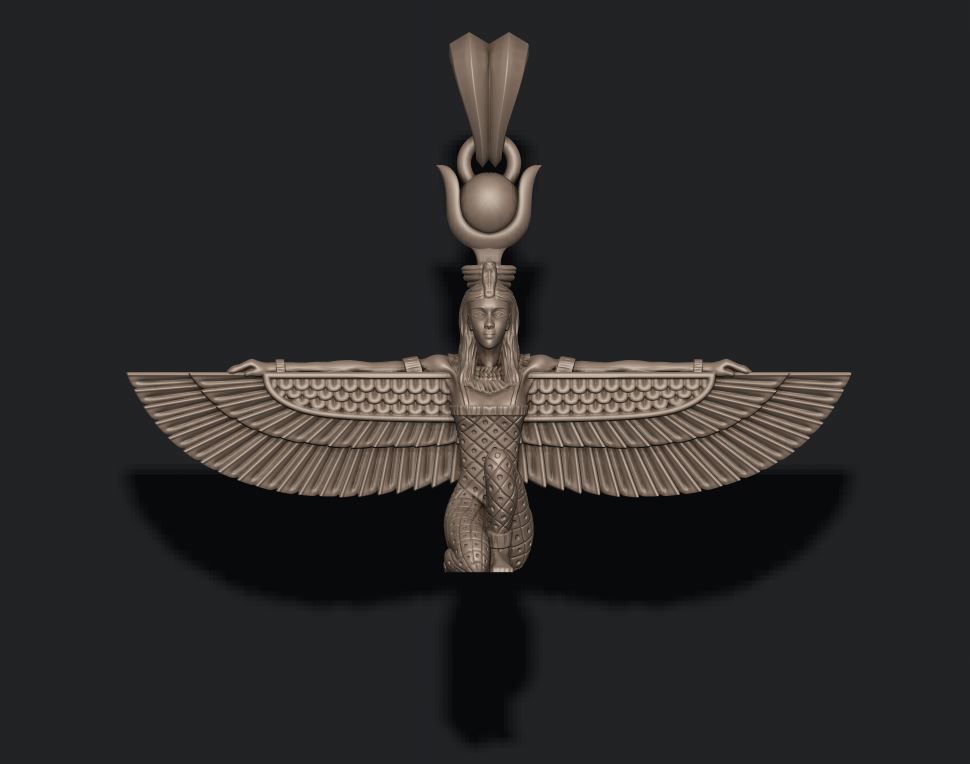 Isis pendant 3D print model_5
