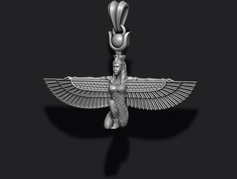 Isis pendant 3D print model_7