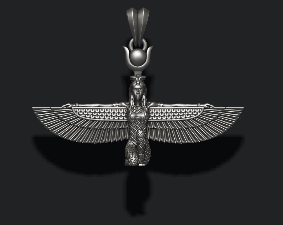 Isis pendant 3D print model_3