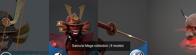 Samurai Mega collection 3D Model Pack