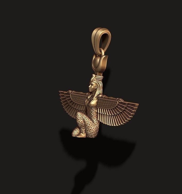 Isis pendant 3D print model_7