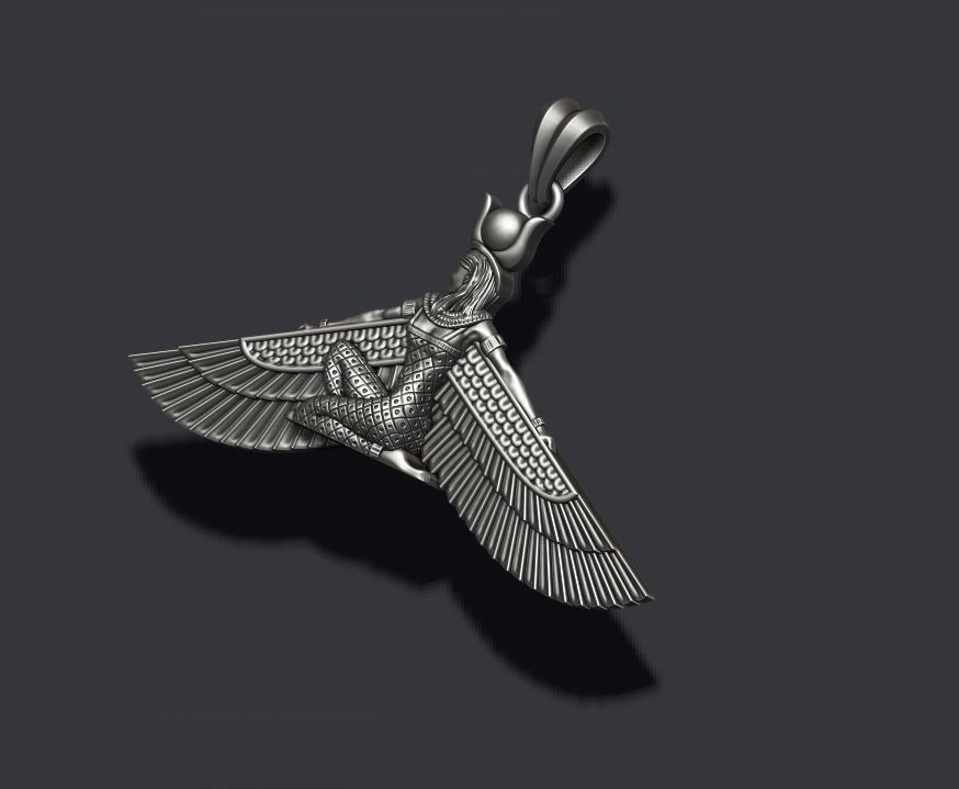 Isis pendant 3D print model_4