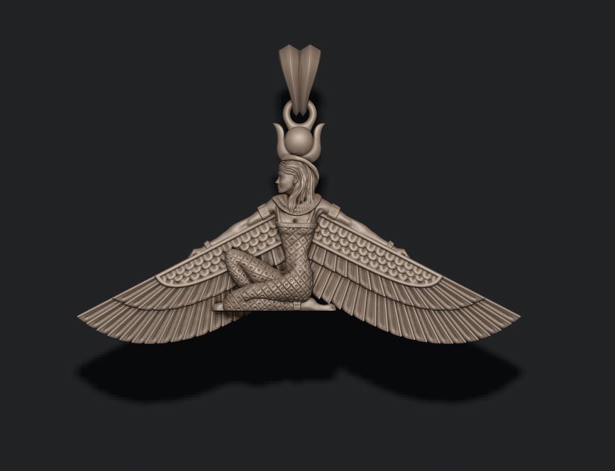 Isis pendant 3D print model_3