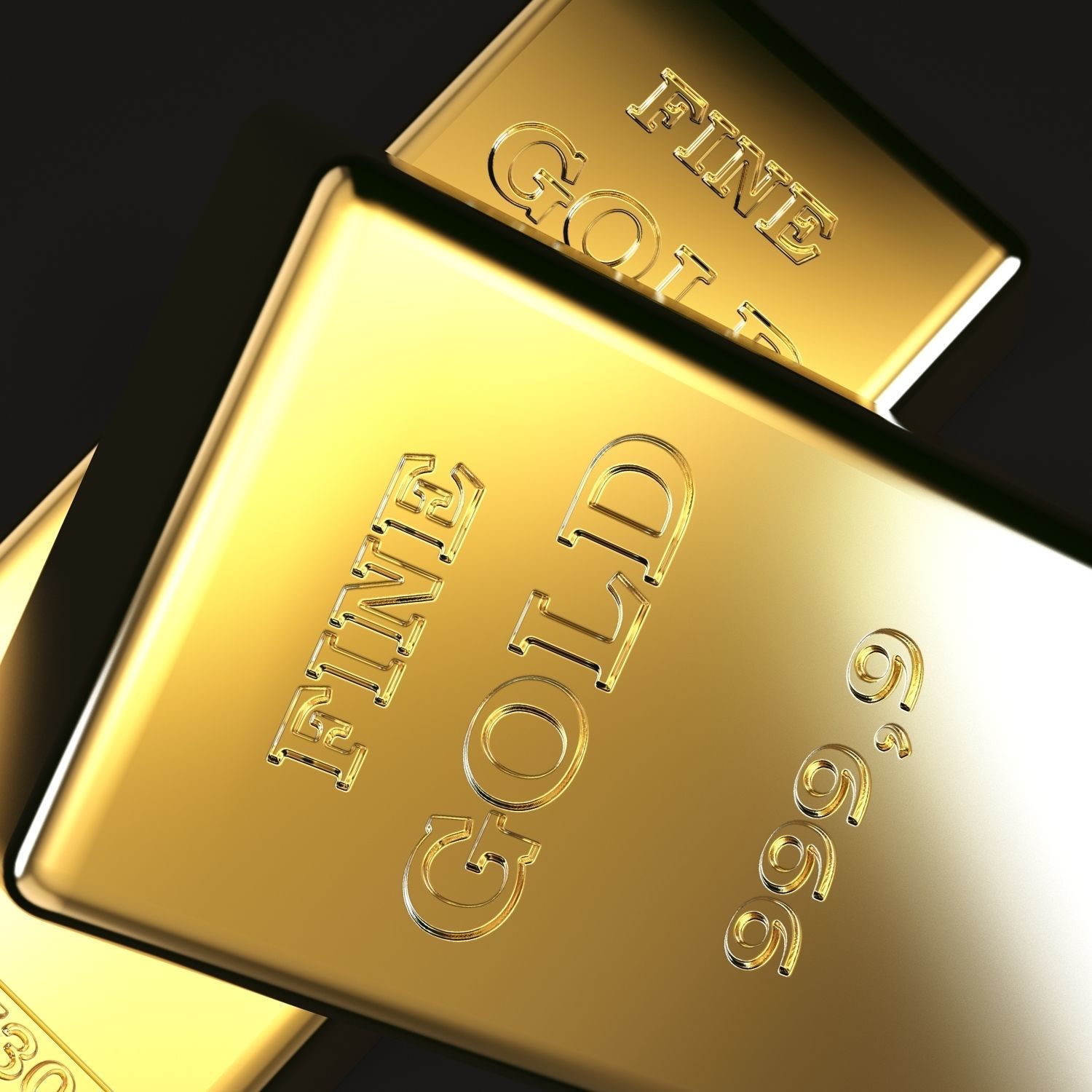 Gold Ingot Free 3D model_1