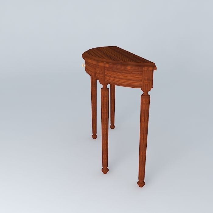 Console wooden table Free 3D model_2