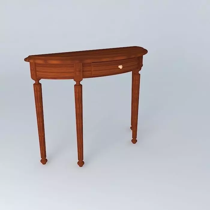 Console wooden table Free 3D model_0