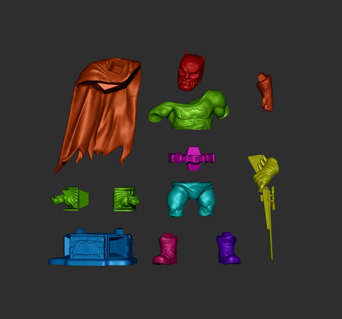 Batman  the dark knight caricature 3D print model_7