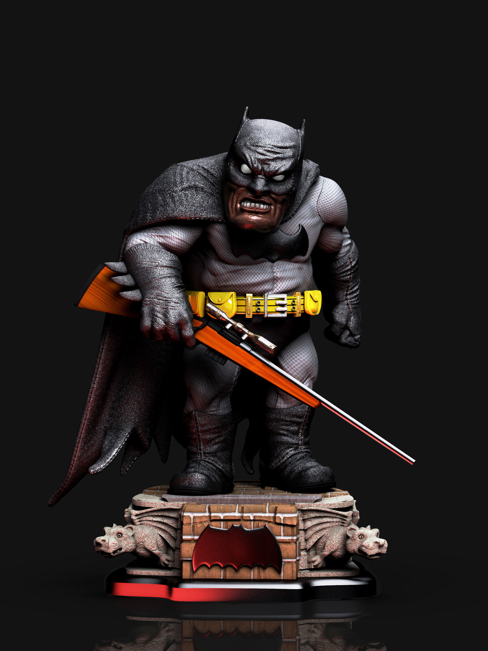 Batman  the dark knight caricature 3D print model_1
