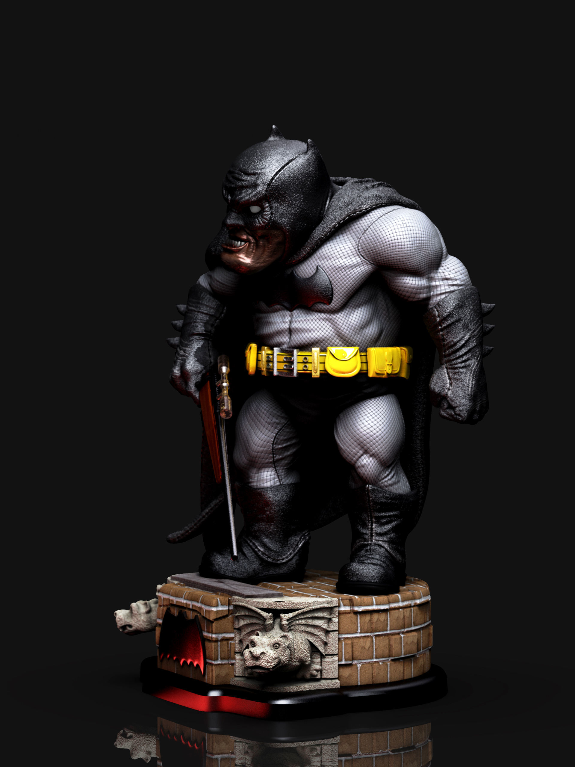 Batman  the dark knight caricature 3D print model_2