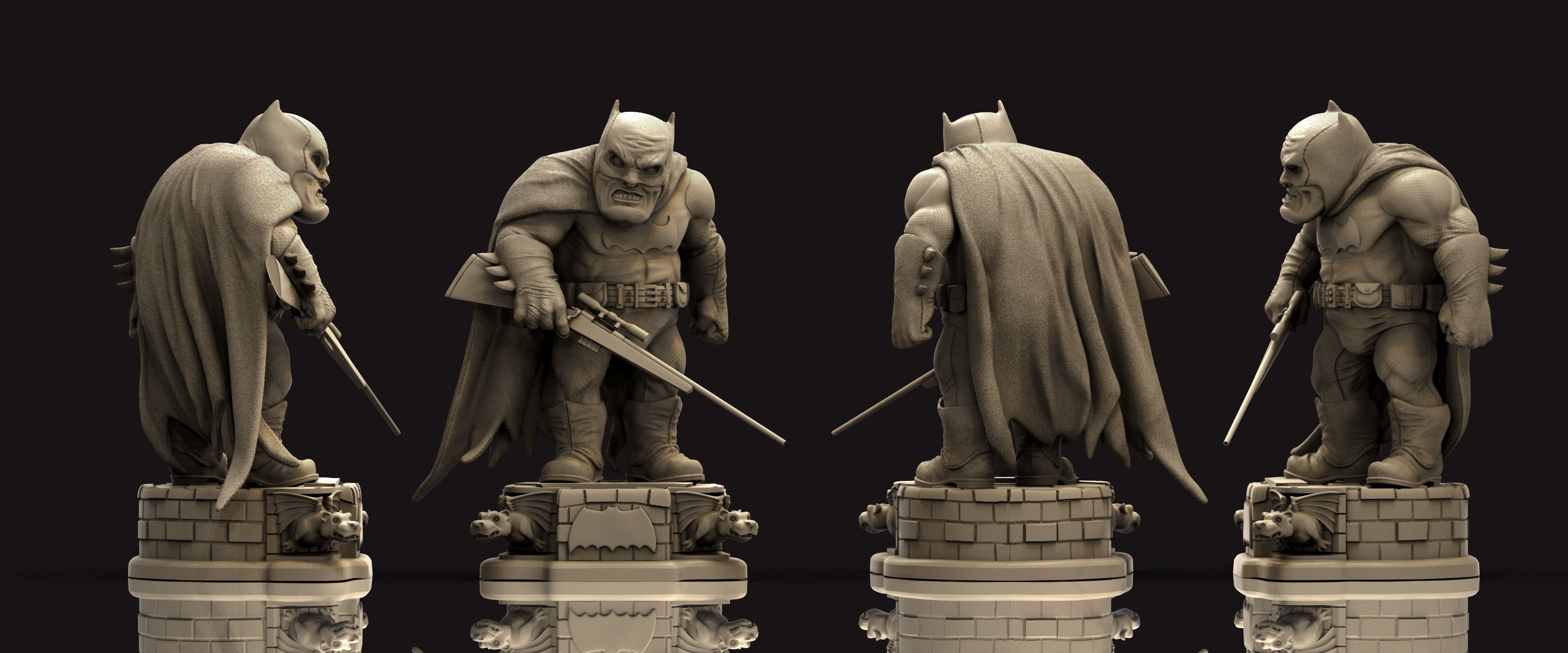 Batman  the dark knight caricature 3D print model_5