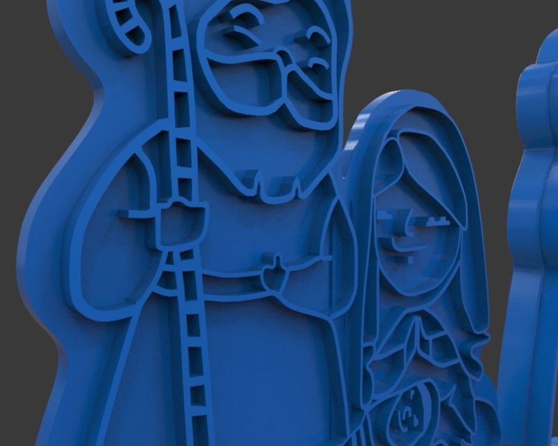 Christmas Cookie Cutter Nativity 3D print model_33