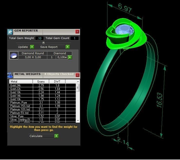  ring rose type 3D print model_5