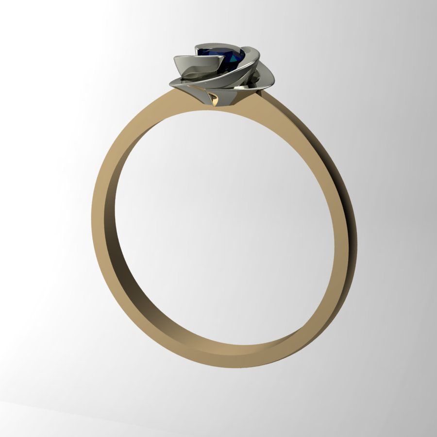  ring rose type 3D print model_3