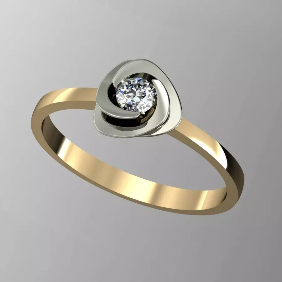  ring rose type 3D print model_0