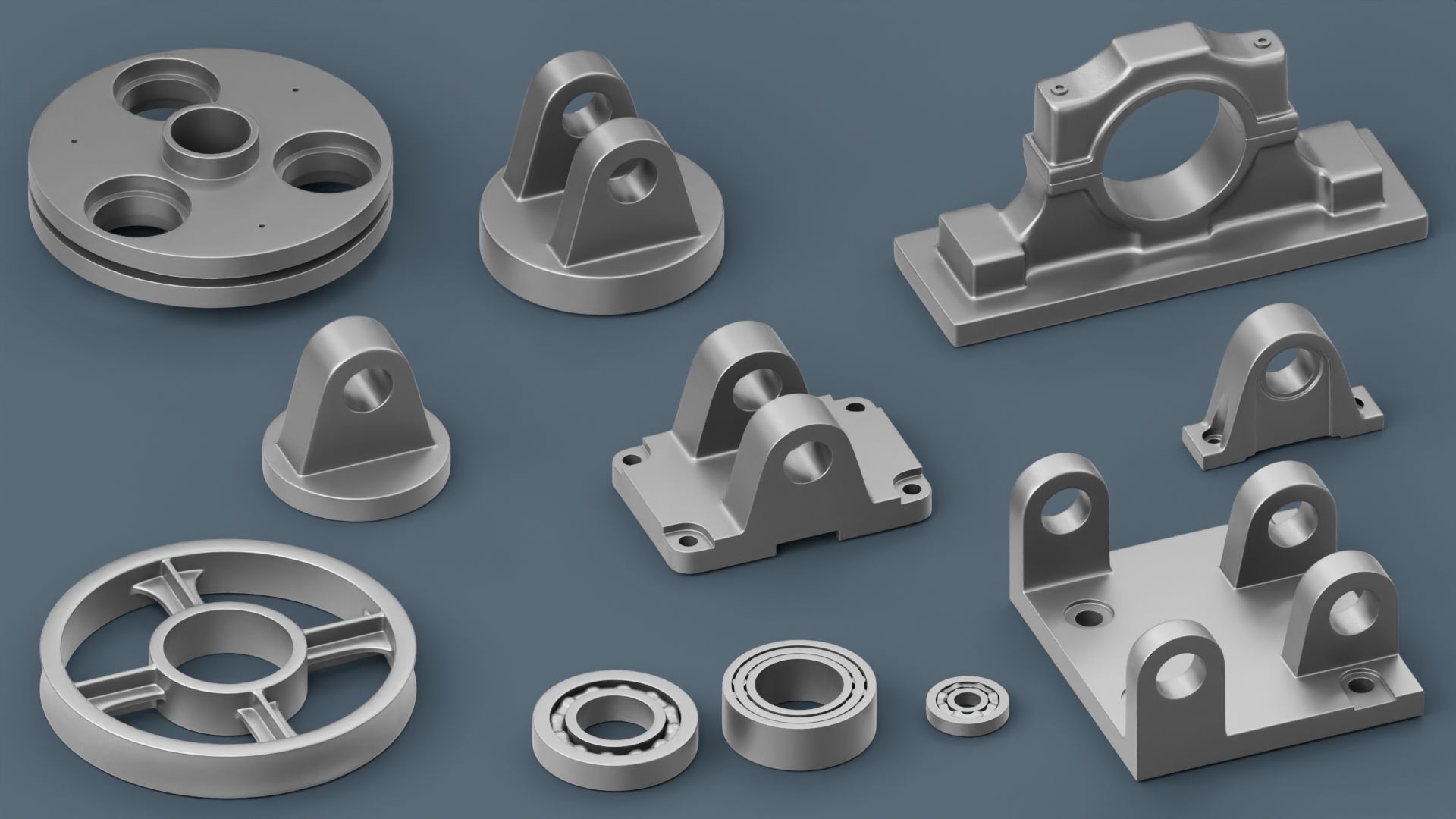 Hard Surface Mechanical Kitbash  Quad Topology  Volume 1 Low-poly 3D model_3