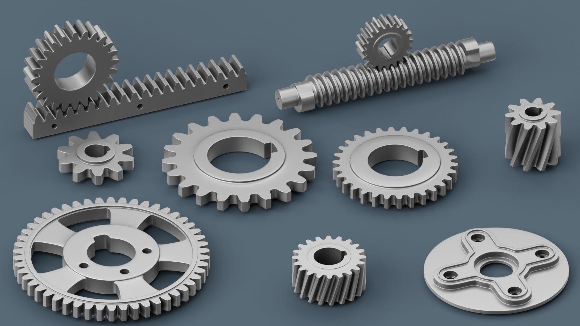 Hard Surface Mechanical Kitbash  Quad Topology  Volume 1 Low-poly 3D model_5