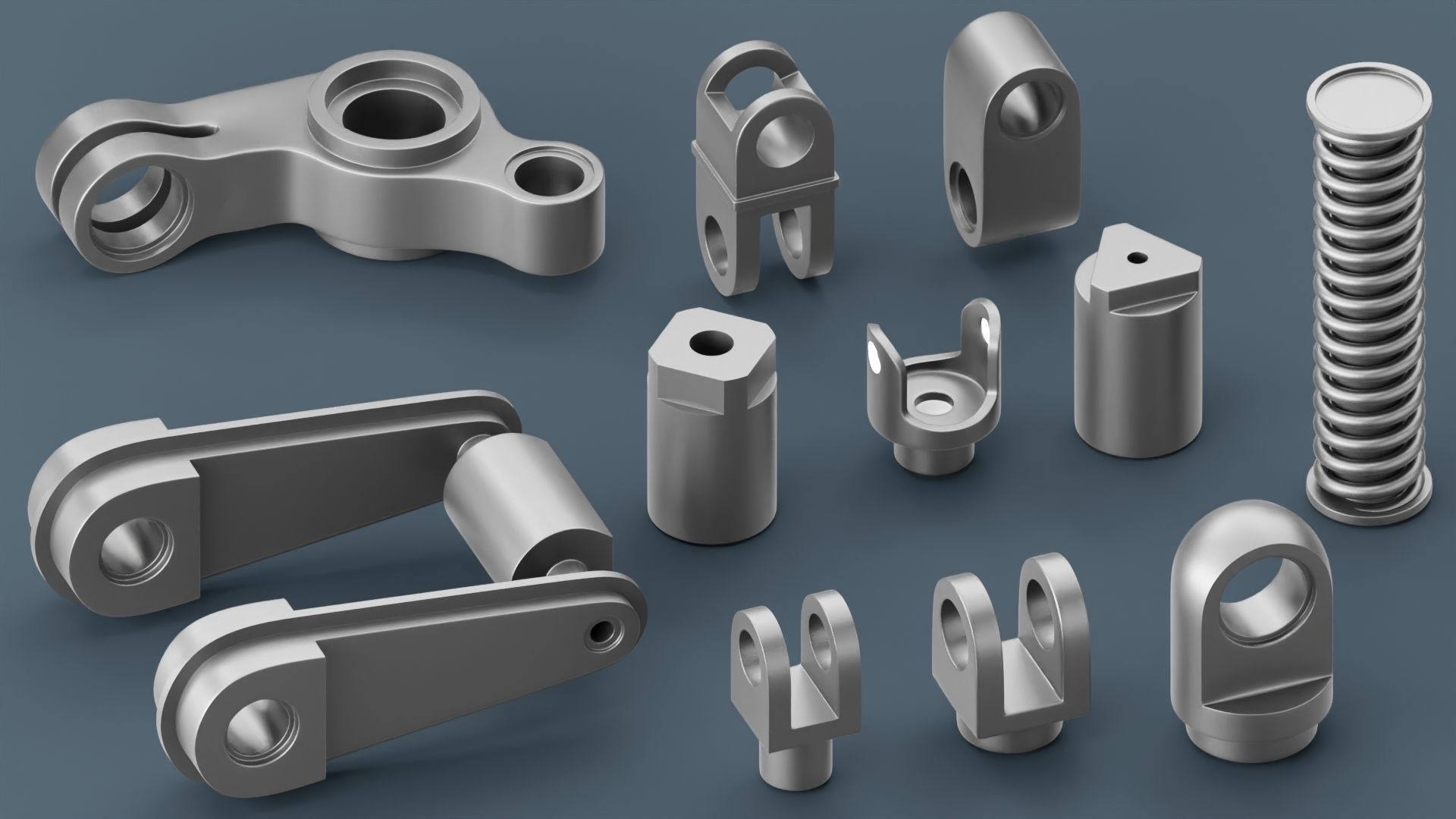 Hard Surface Mechanical Kitbash  Quad Topology  Volume 1 Low-poly 3D model_6