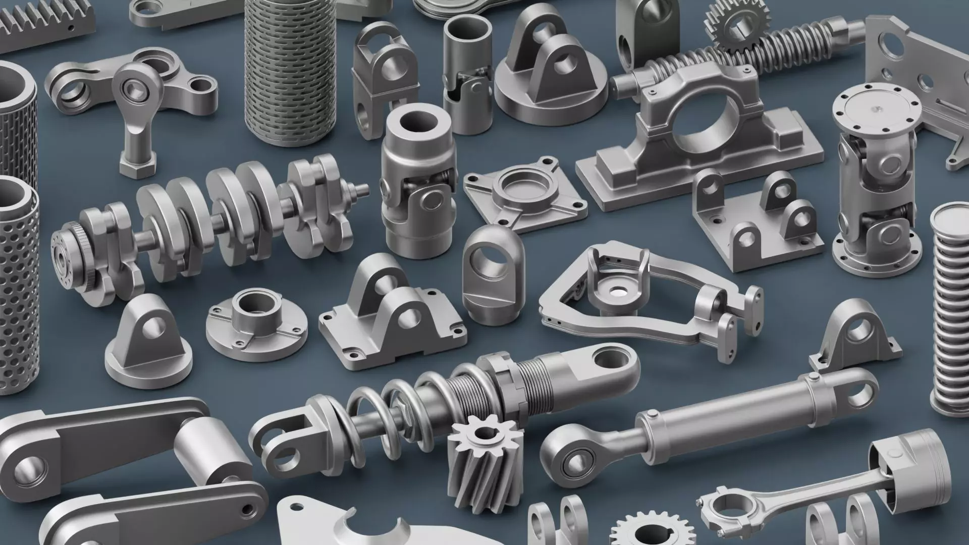 Hard Surface Mechanical Kitbash  Quad Topology  Volume 1 Low-poly 3D model_0