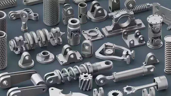 Hard Surface Mechanical Kitbash  Quad Topology  Volume 1 Low-poly 3D model