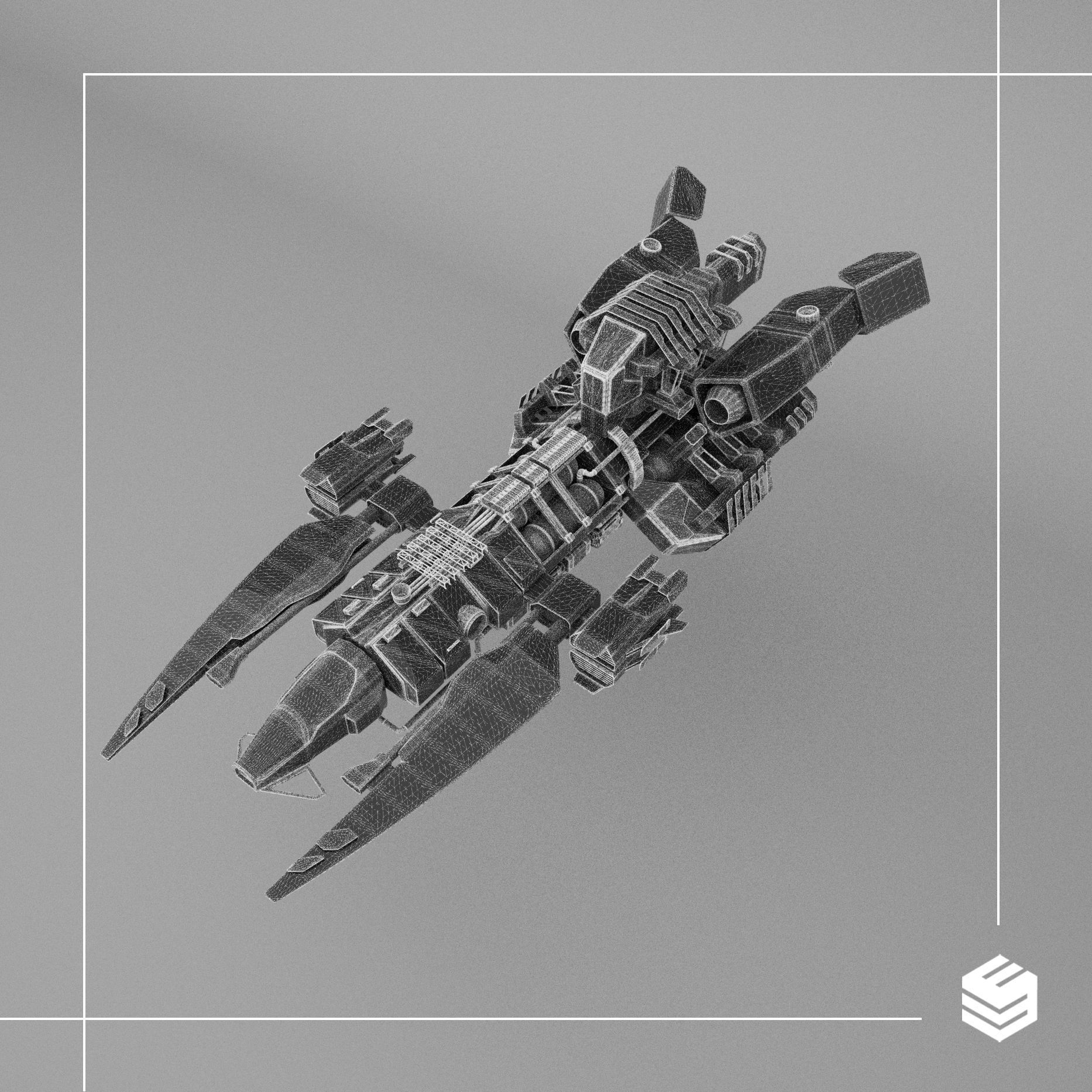 3D model Scifi Spaceships VR / AR / lowpoly CGTrader