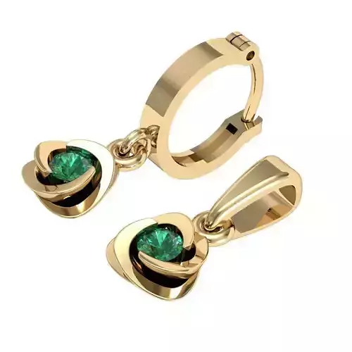 earring and pendant  rose