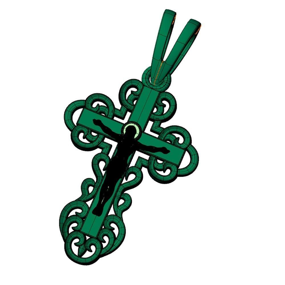 Pendant c 1 cross 3D print model_5
