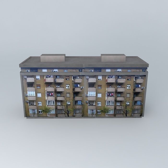 Residential Building In Mostar Free 3D model_2