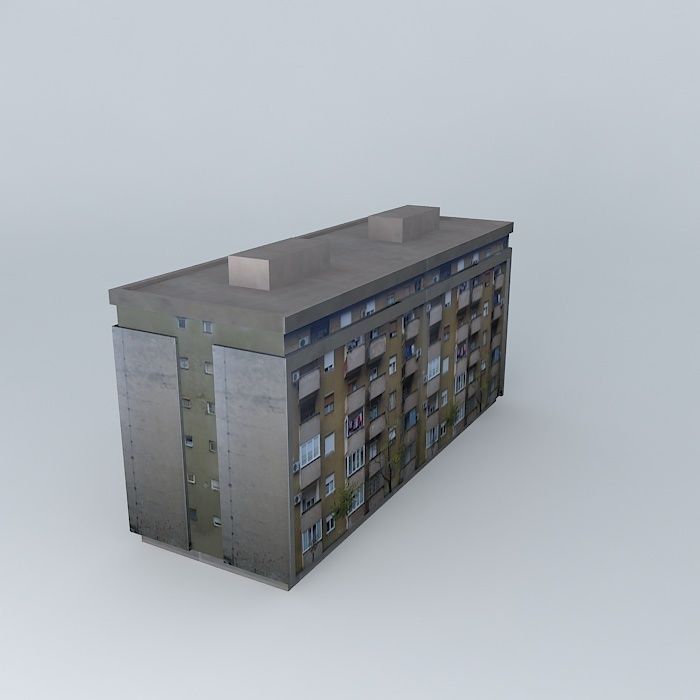 Residential Building In Mostar Free 3D model_1