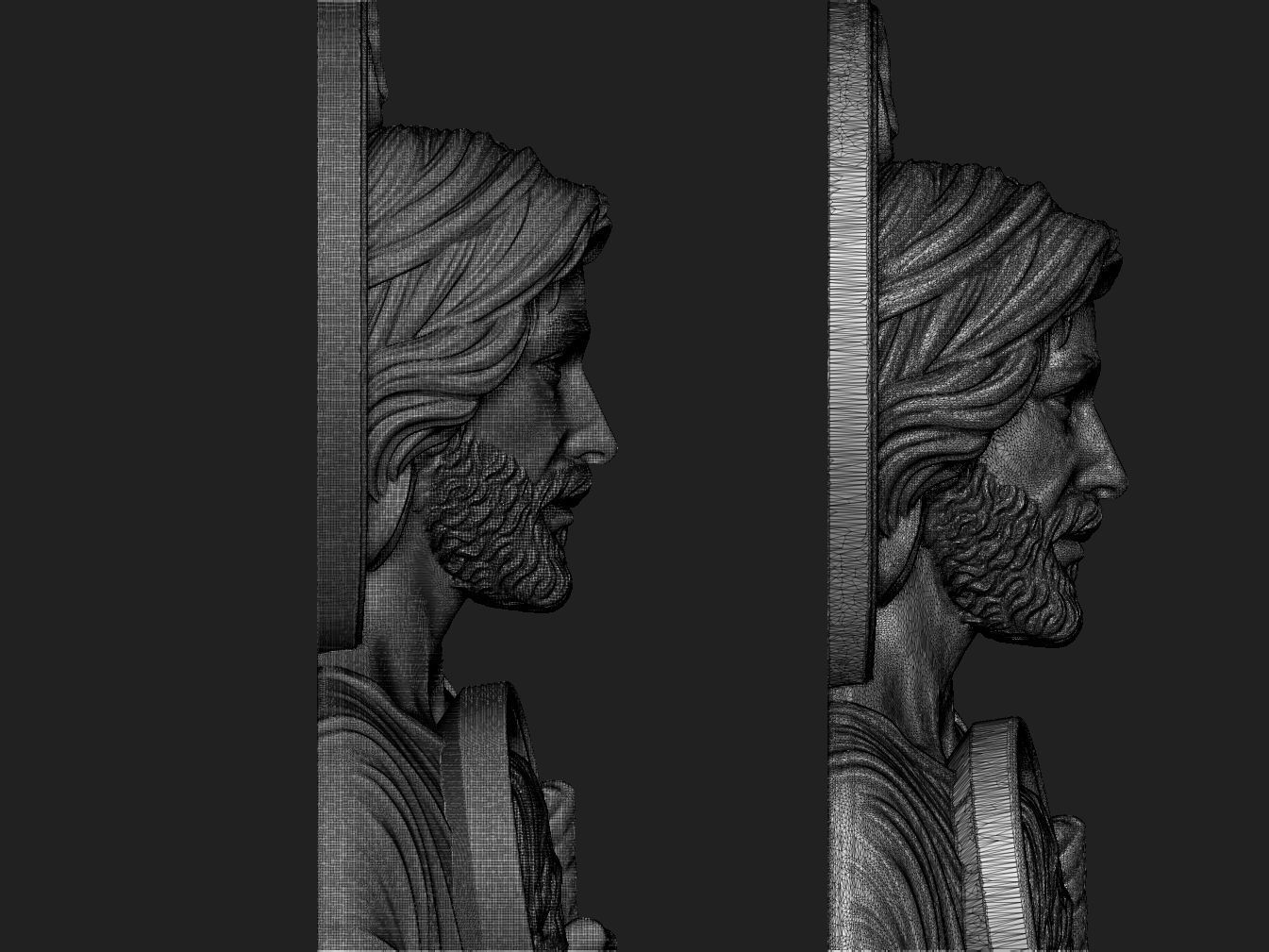 Saint Jude Full Figure Relief 3D print model_4