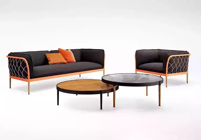 Tait Trace sofa and armchair 3D model