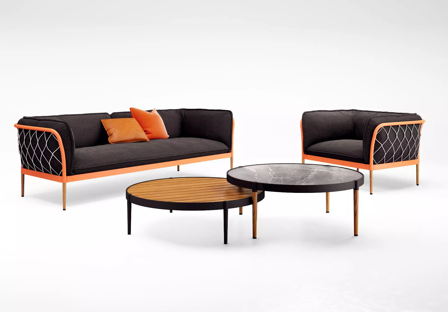 Tait Trace sofa and armchair 3D model_0