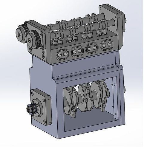 Model of a working engine 3D model