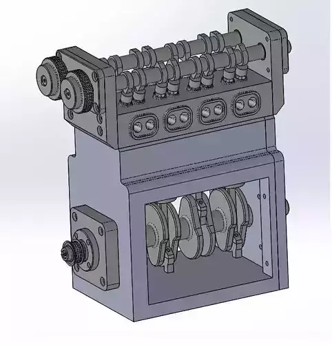 Model of a working engine 3D model