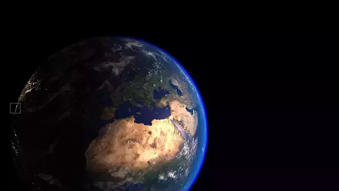 earth and moon in space