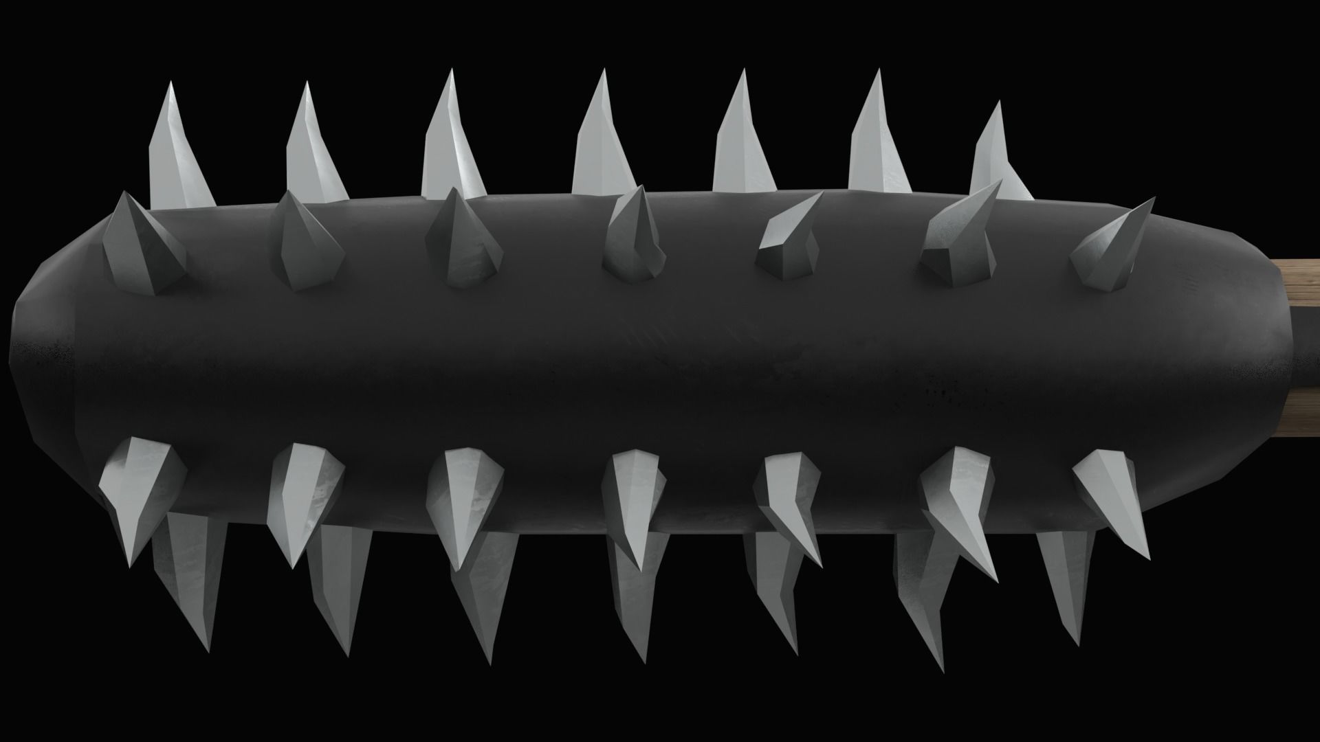 Spike Club low poly Low-poly 3D model_4