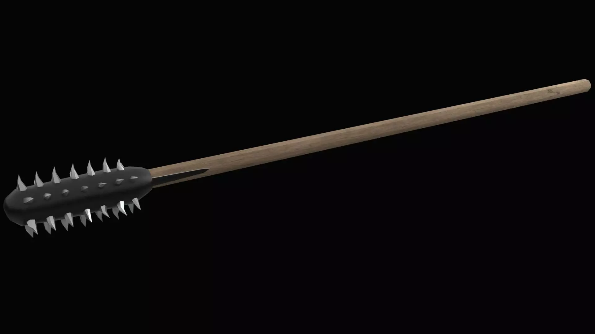 Spike Club low poly Low-poly 3D model_0
