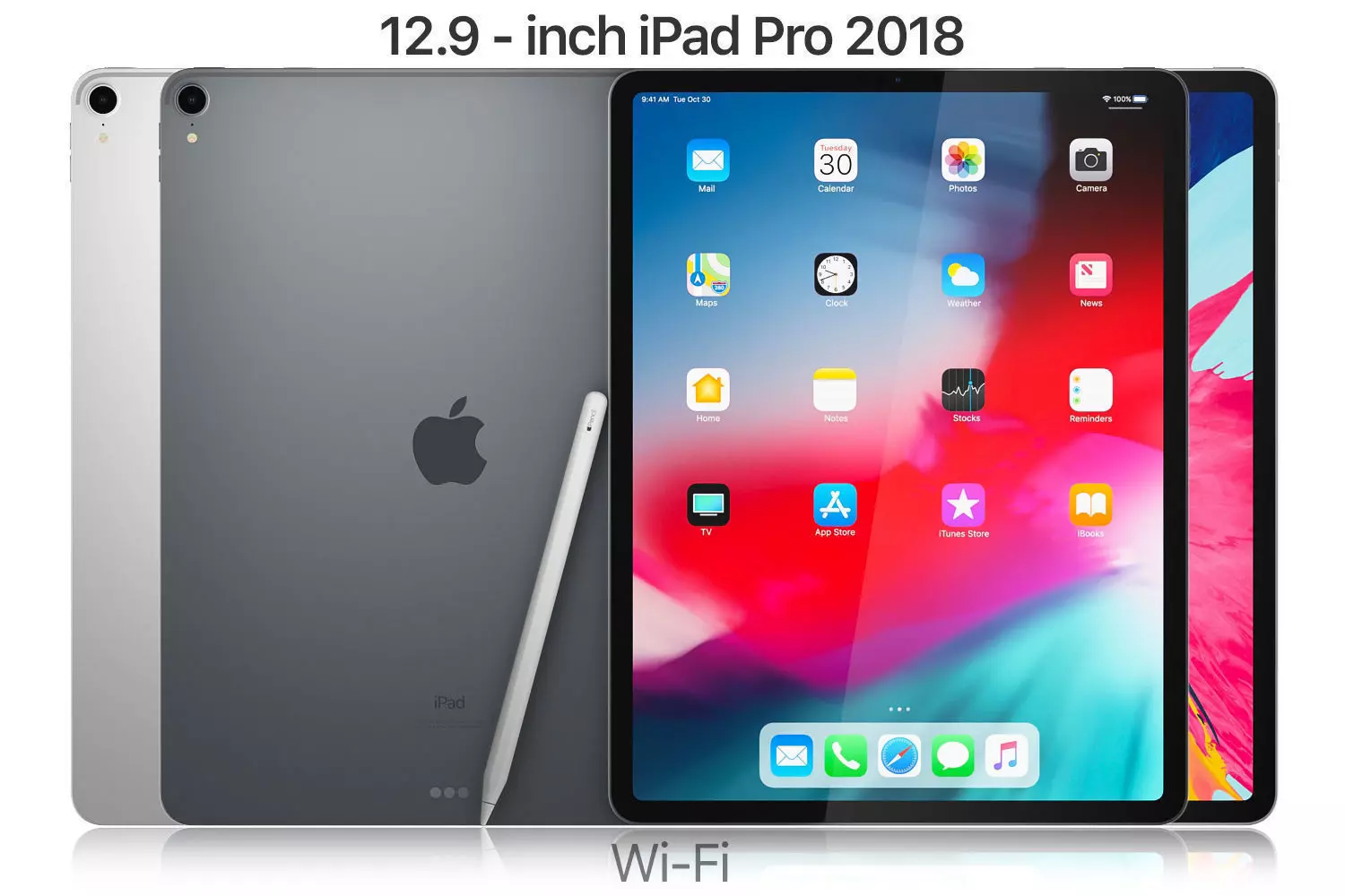 Apple iPad Pro 12-9 inch Wi-Fi 2018 and New Apple Pencil 3D model_0