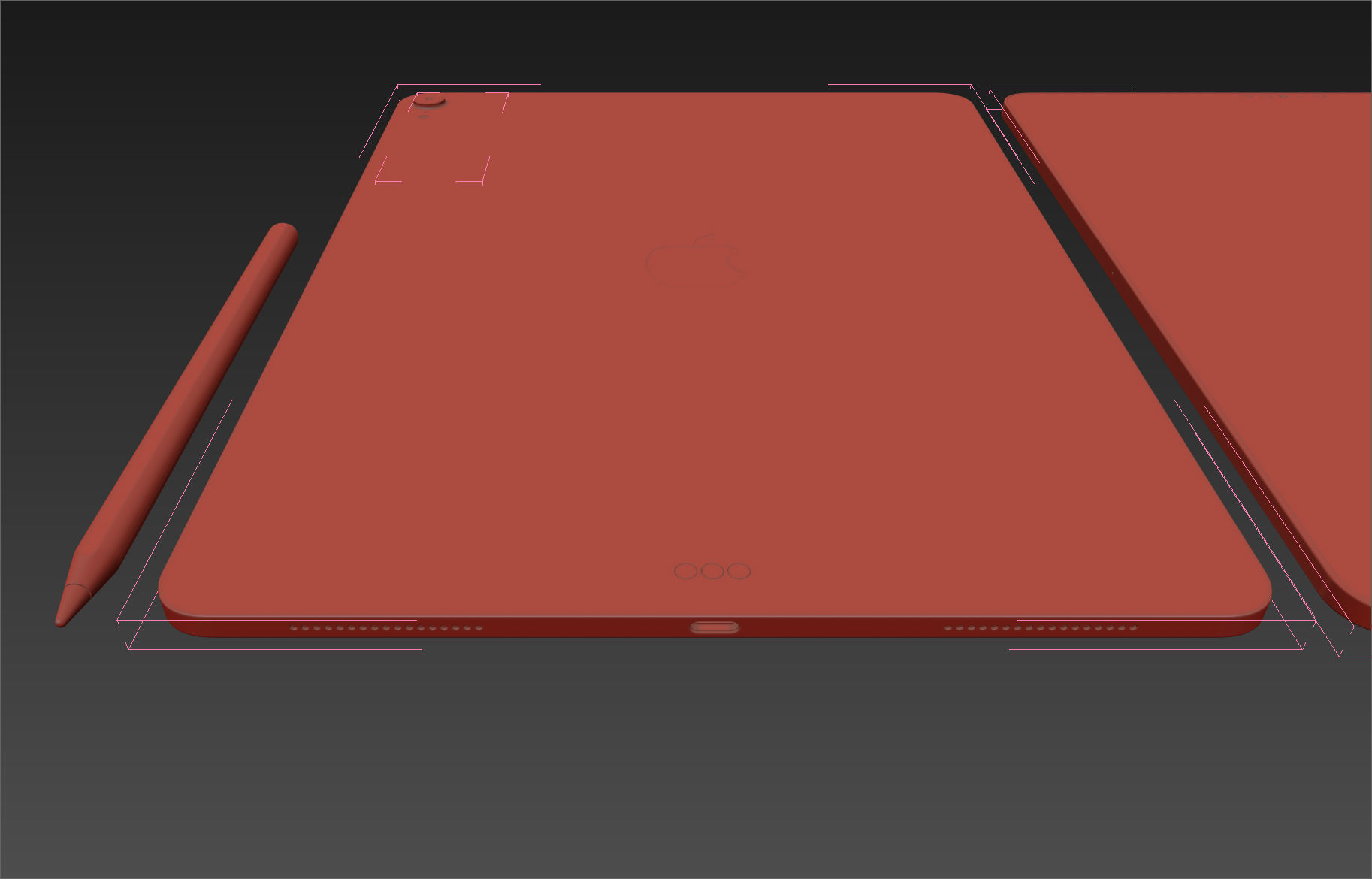 Apple iPad Pro 12-9 inch Wi-Fi 2018 and New Apple Pencil 3D model_25