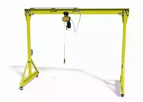 Life like full size model of a moveable factory gantry crane