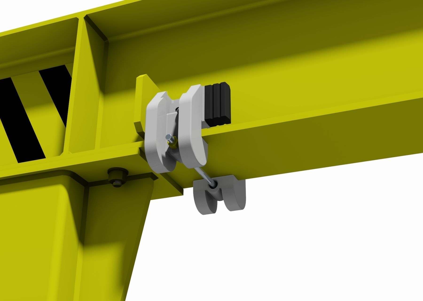 Life like full size model of a moveable factory gantry crane 3D model_2