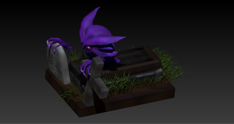 Haunter realistic Pokemon 3D print model_4