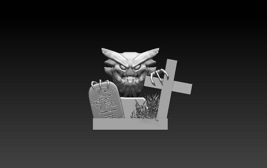 Haunter realistic Pokemon 3D print model_7
