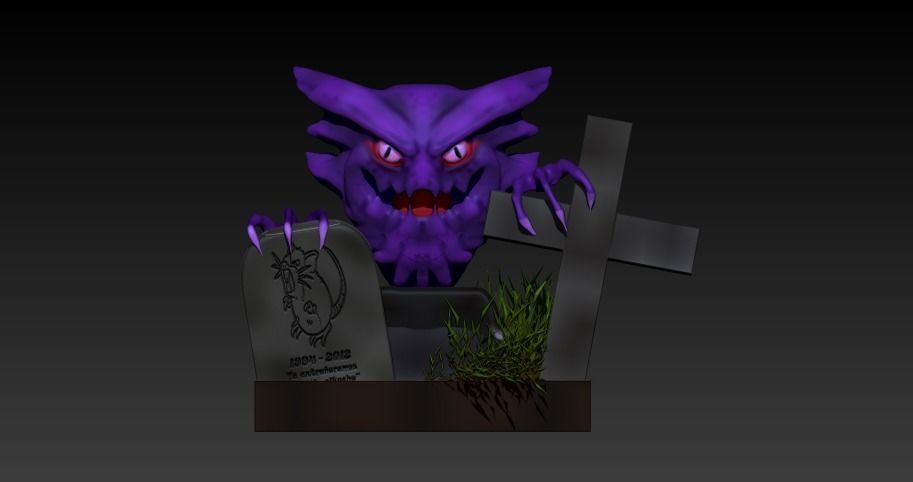 Haunter realistic Pokemon 3D print model_3
