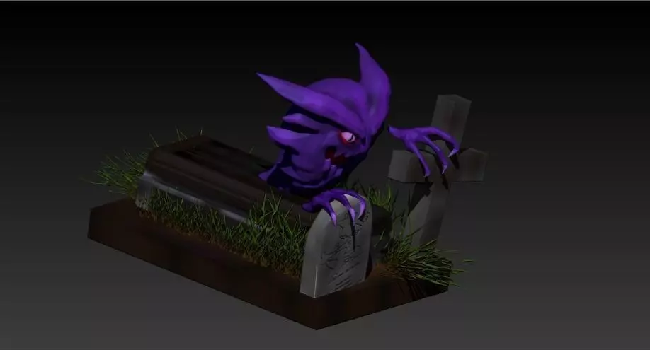 Haunter realistic Pokemon 3D print model_0
